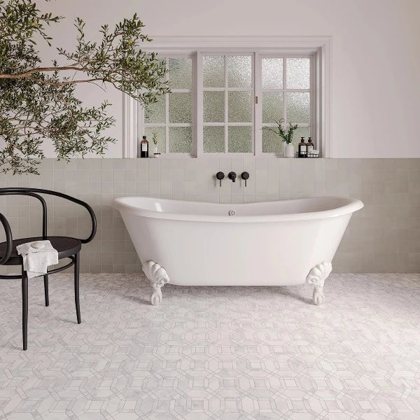 Desert Grey Matte Porcelain Mosaic Tile 4" x 4"