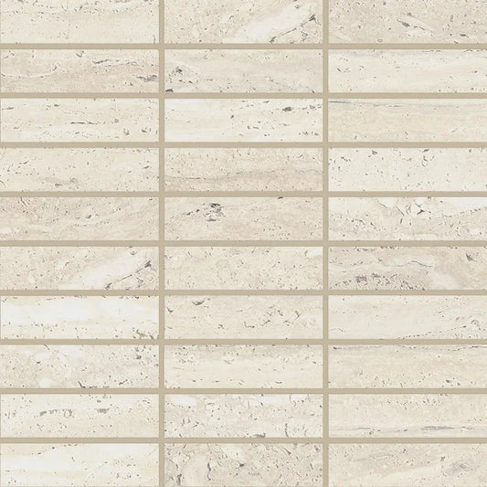 Toscana Antica Porcelain Tile 1" x 4" Mosaic in Ivory