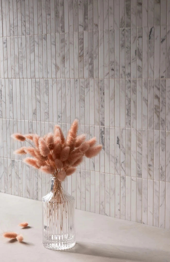 Artistic Tile Abbey Road Arabescato D'oro Marble Mosaic Honed Stone