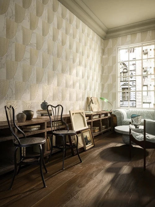 Artistic Tile Duo By Alison Rose Calacatta Gold/Vanilla Onyx Decorative Field