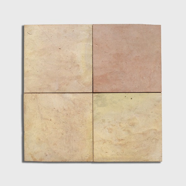 Almond Glossy Zellige Tile 4" x 4"