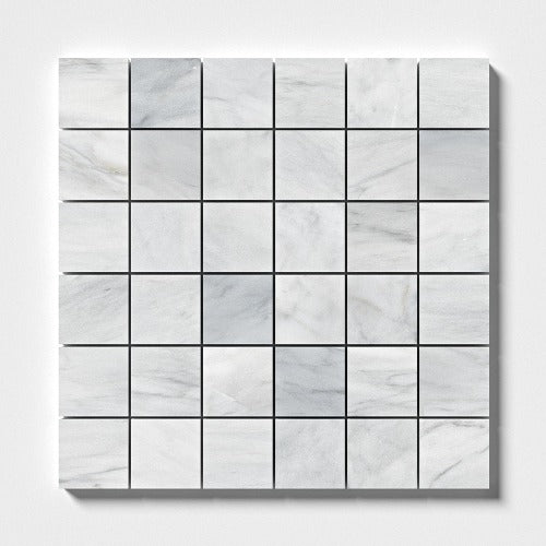Alva Honed Marble Mosaic Tile 2" x 2"