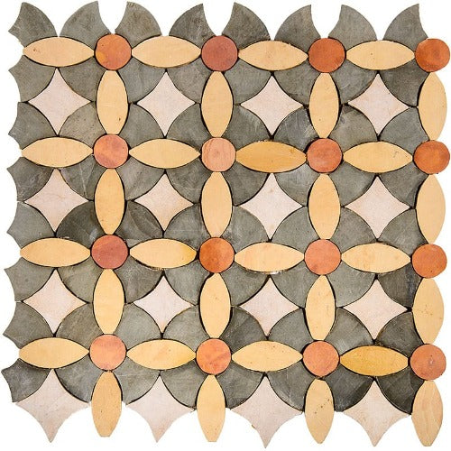 Amina Honed Limestone Mosaic