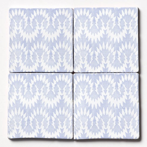 Antiga Blue Ceramic Tile Deco IWF 6" x 6"