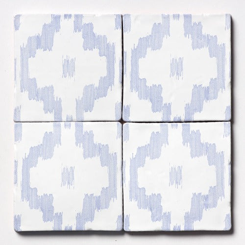 Antiga Blue Ceramic Tile Deco IWI 6" x 6"