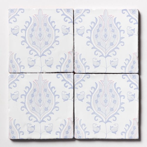 Antiga Blue Ceramic Tile Deco IWT 6" x 6"