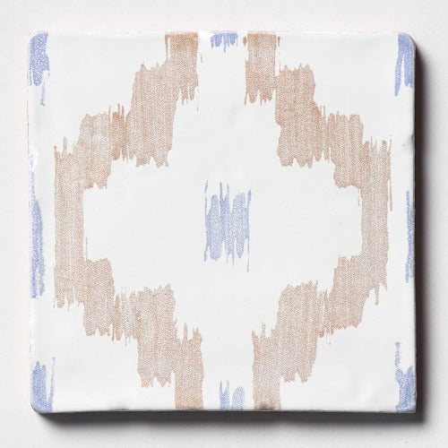 Antiga Terra Blue Ceramic Tile Deco VLI 6" x 6"