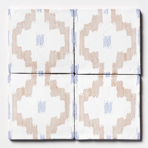 Antiga Terra Blue Ceramic Tile Deco VLI 6" x 6"