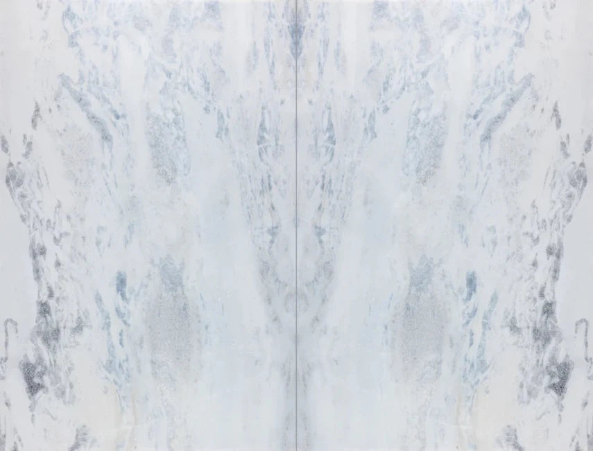 Bookmatched Blue Sky Dolomite Slab with White Hints