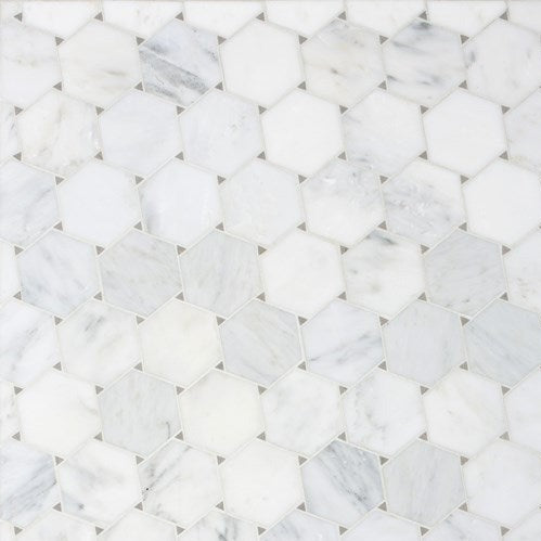 Beverly Driftwood Grey Marble Mosaic