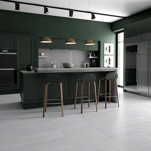 Bianco Dolomiti Honed Marble Tile 12" X 24"