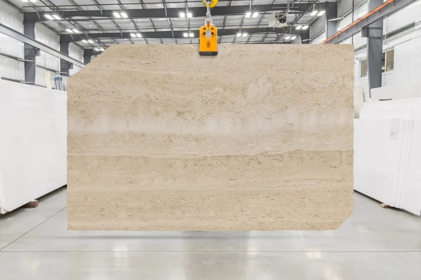 Artistic Tile Bianco Regio Travertine Slab 3/4" Vein Cut Filled