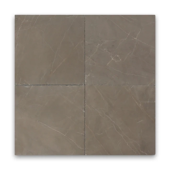 Pietra Collection in Caffe Notte Tumbled Marble Tile 12" x 12"