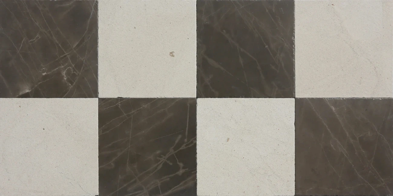 Pietra Collection in Caffe Notte Tumbled Marble Tile 12" x 12"