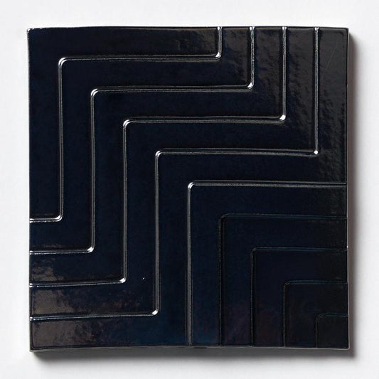 Cairo Glossy Metallic Ceramic Tile 6" x 6" in Sphinx