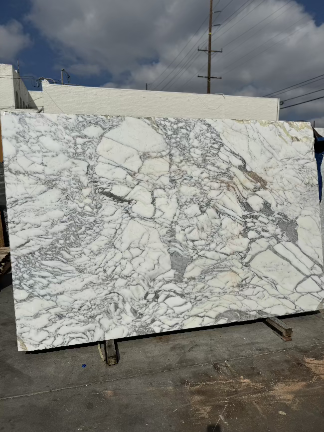 Calacatta White Marble Slab in Los Angeles