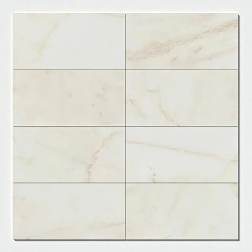Calacatta Cream Honed Marble Tile 12" X 24"