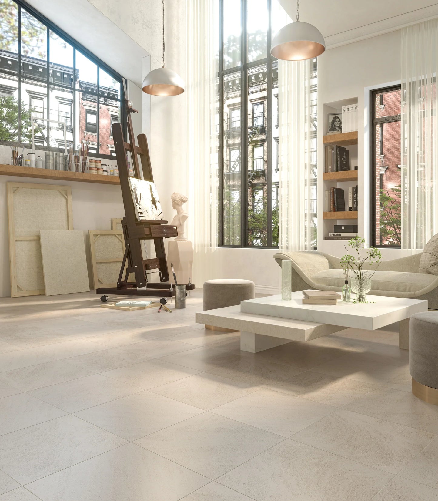 Artistic Tile Cappuccino Limestone Field Tile Honed 18" X 18" X 3/8" Stone Straight Edge
