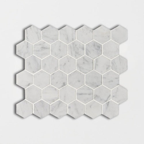 Carrara White Hexagon Marble Mosaic