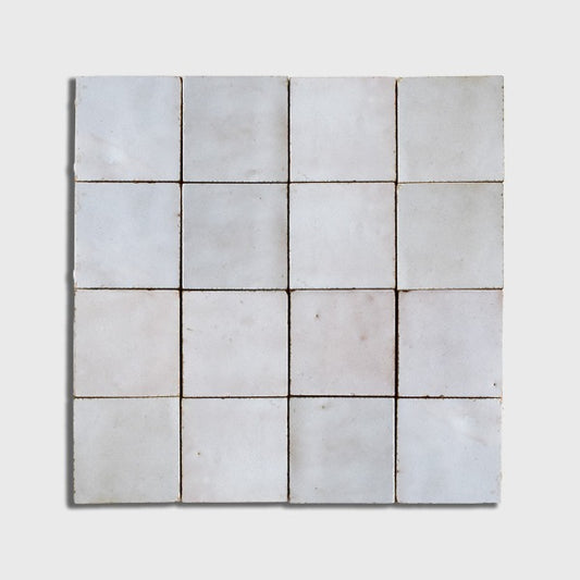 Cloud Glossy Zellige Mosaic 11" x 11"