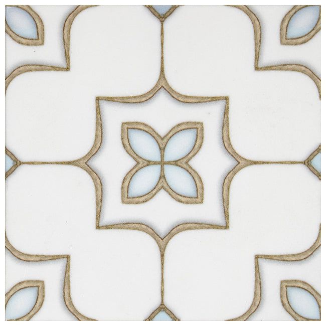 Colette in Mist Marble Tile 12" x 12"