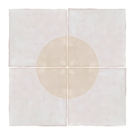 Cotton White Penelope Deco Tile 5" x 5"