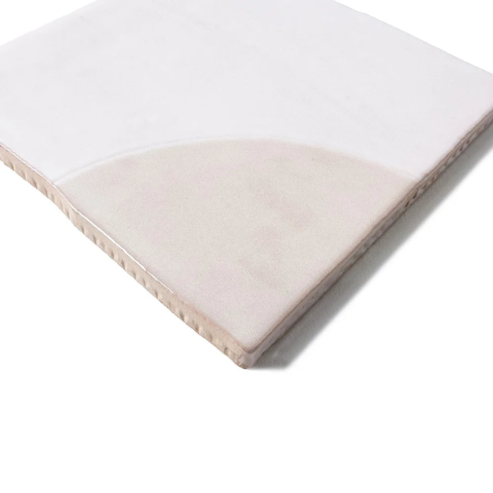 Cotton White Penelope Deco Tile 5" x 5"