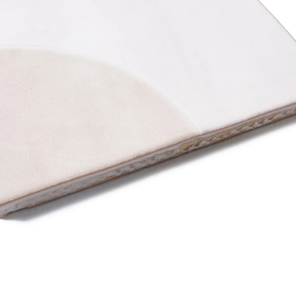 Cotton White Penelope Deco Tile 5" x 5"