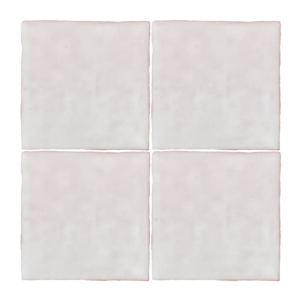 Cotton White Solid Tile 5" x 5"