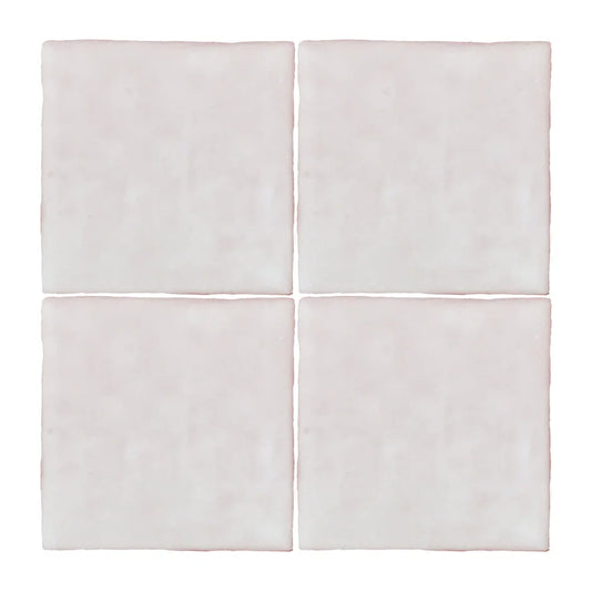Cotton White Solid Tile 5" x 5"