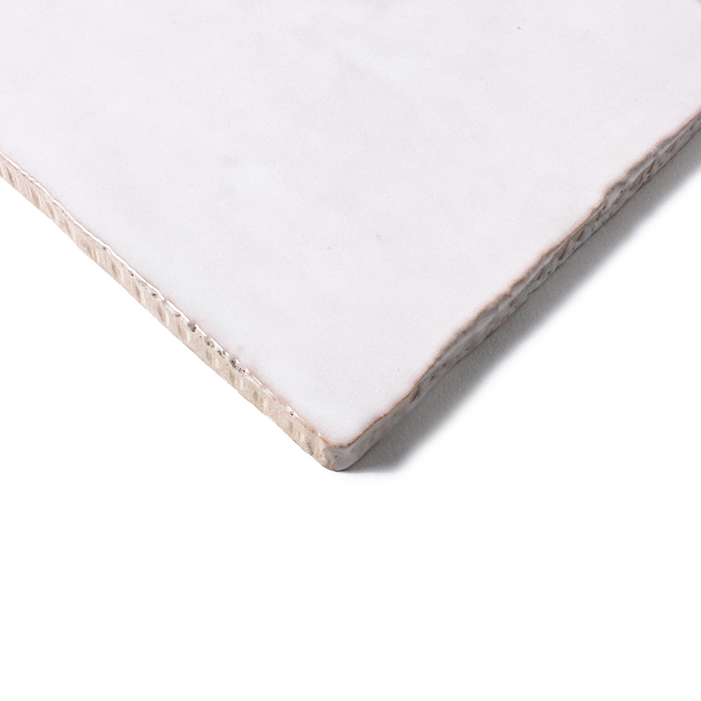 Cotton White Solid Tile 5" x 5"