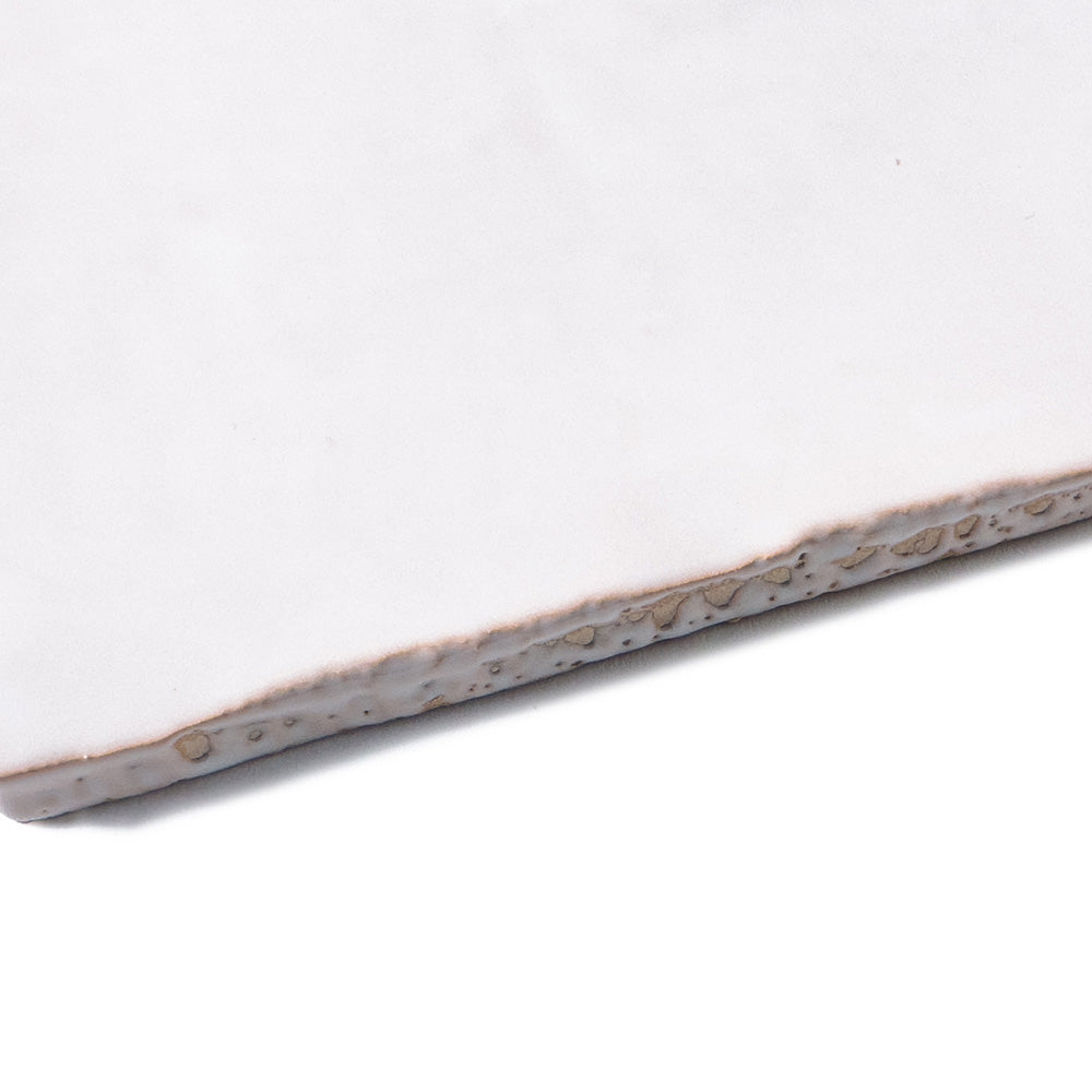 Cotton White Solid Tile 5" x 5"