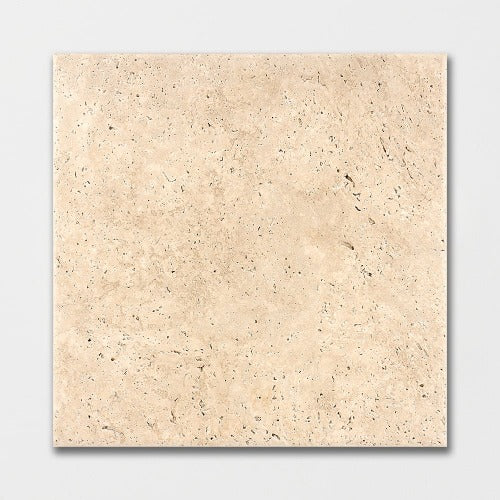 Cream Antiqued Travertine Tile 12" x 12"