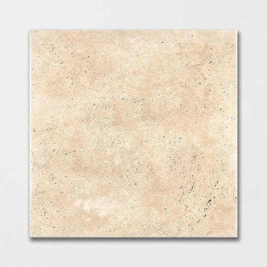 Cream Travertine Antiqued Tile 18" x 18"