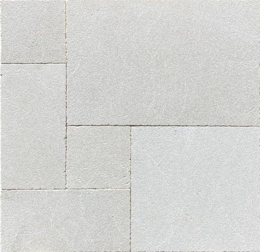 Cream Marble French Pattern Leathered Paver 3cm