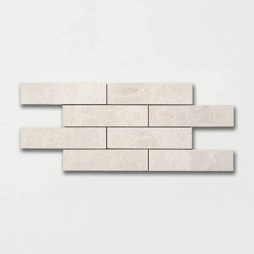 Crema Rivetta Leathered Marble Subway Tile 2" x 8"