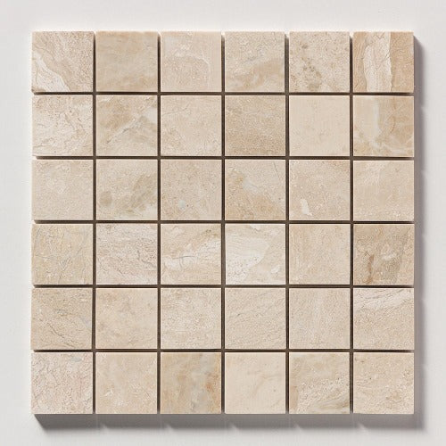 Crema Rivetta Polished Marble Mosaic Tile 2" x 2"