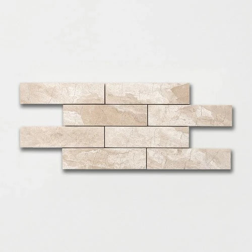 Crema Rivetta Polished Marble Subway Tile 2" x 8"