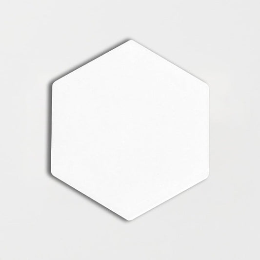 Pearl White Glossy Hexagon Ceramic Tile