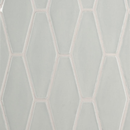 Powder Glossy Long Hexagon Ceramic Tile 3" x 7"