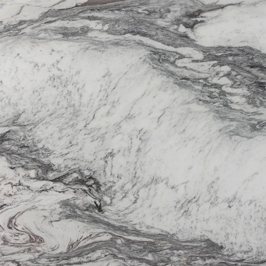 white marble slab with grey veining