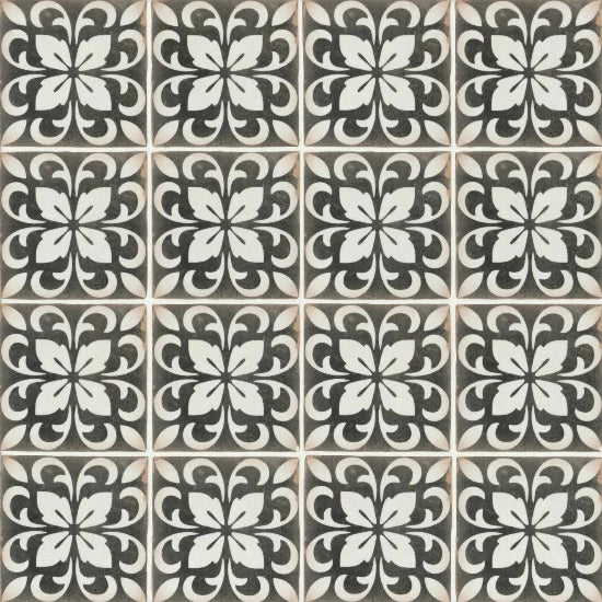 Portofino Deco H Matte Ceramic Tile 5" x 5"