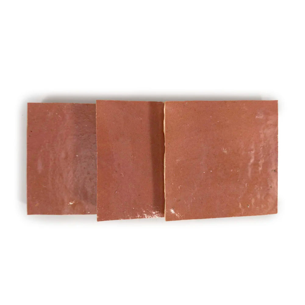 Fez Zellige Tile Desert Rose 4" x 4"