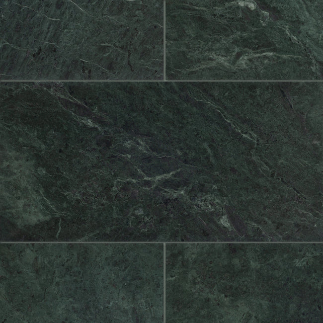 Dark green marble tile