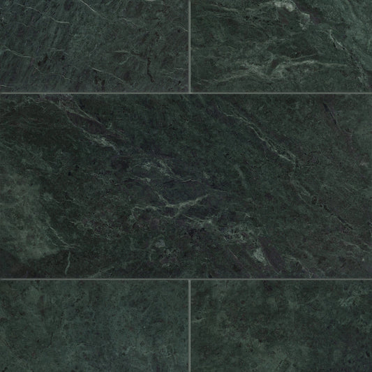 Dark green marble tile