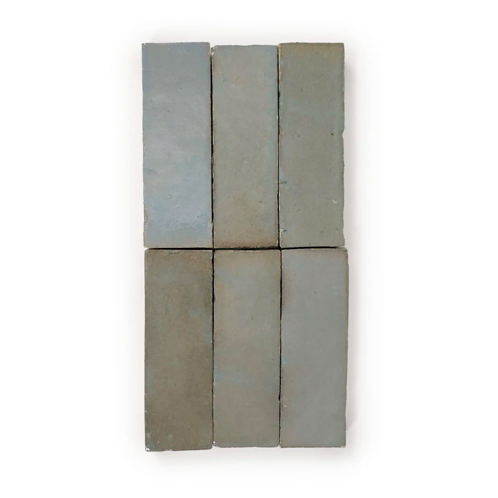Fez Zellige Tile Gris 2" x 6"