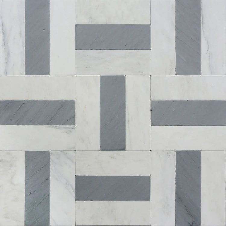 Pietra Collection in Fior di Bianca Tumbled Marble Tile 4" x 12"
