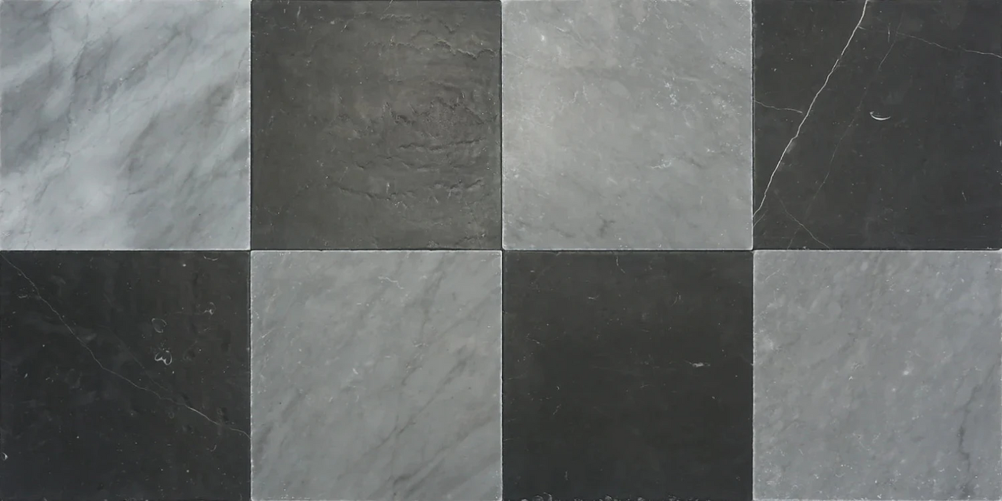 Pietra Collection in Fumo di Marmo Tumbled Marble Tile 12" x 12"