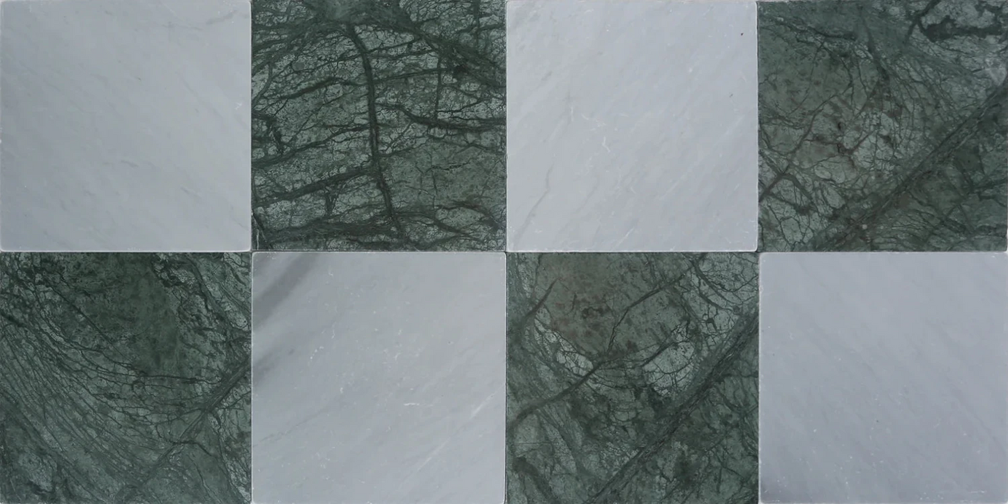 Pietra Collection in Fumo di Marmo Tumbled Marble Tile 12" x 12"