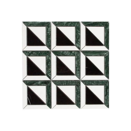 Green Obsessions Triangoli Mosaic Tile